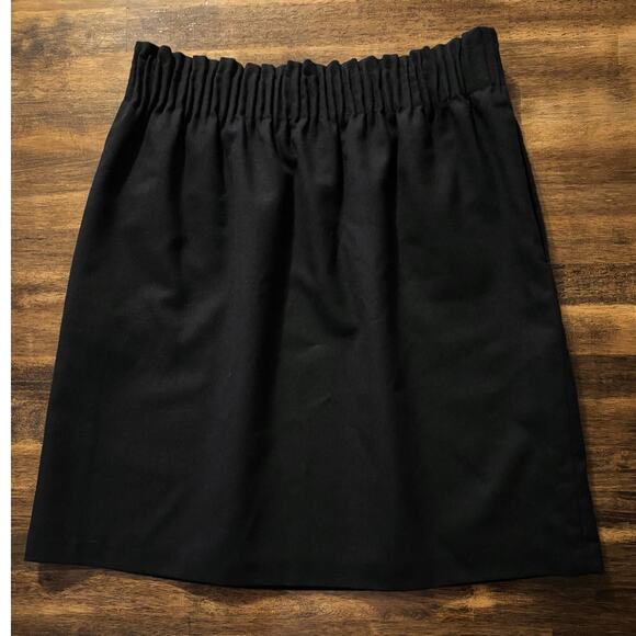 J. Crew Dresses & Skirts - J Crew Women’s 6 Skirt Short Elastic Waist Pull On Black Wool Blend Pockets